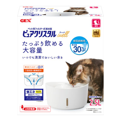 ジェックス　ピュアクリスタル　ウェル　猫用 2.5L白