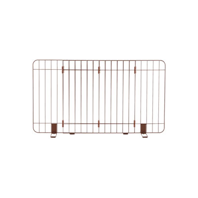 伸縮スタンド簡易ペットゲート　９０－１２０　ブラウン