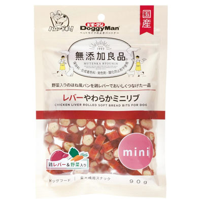 ドギーマン　無添加良品レバーやわらかミニリブ90g