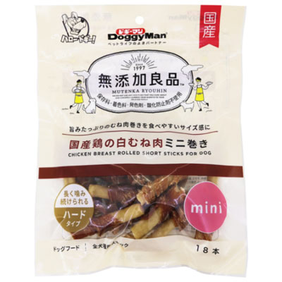 無添加良品　国産鶏の白むね肉ミニ巻き１８本
