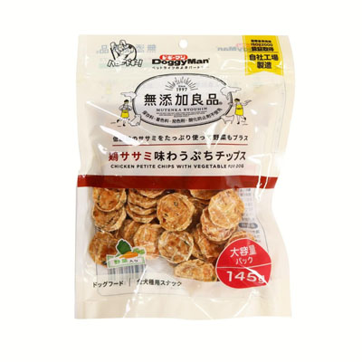 ドギーマン　無添加良品鶏ササミ味わうぷちチップス野菜入り145g