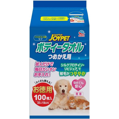 ジョイペット　ボディータオル　ペット用　詰替１００枚