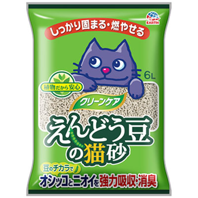 クリーンケア　えんどう豆の猫砂６Ｌ