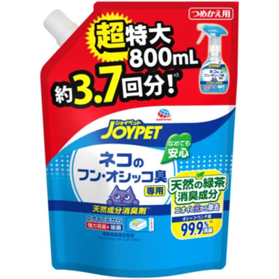 ジョイペット　天然消臭ネコのフンオシッコ臭詰替800ML