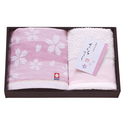 今治泉州さくらづくし フェイス・ハンドタオルセット