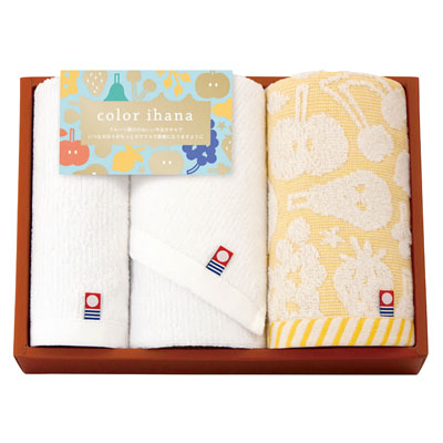 カラーイハナ 今治 フェイス・ハンドタオルセット