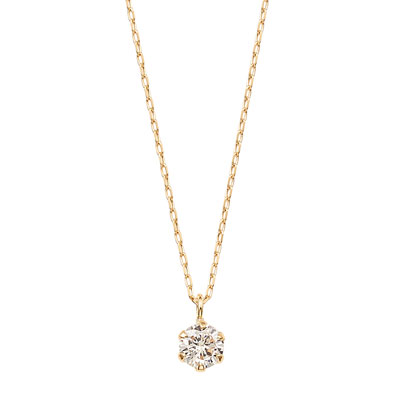K18YG  ダイヤネックレス　0.1ct