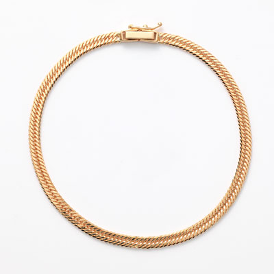 18金イエローゴールド　12面トリプル　喜平ブレスレット　5g　20cm　中留シングル