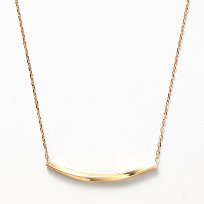 18金イエローゴールド　ライン　ネックレス　（M)　45ｃｍ