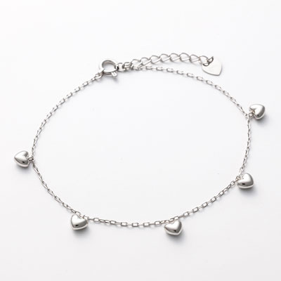 プラチナ900/850　ハート　ブレスレット