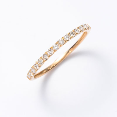 18金イエローゴールド　ダイヤモンド　エタニティーリング　0.2ct