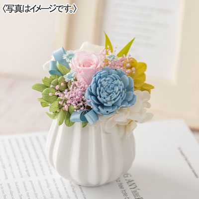プリザーブドフラワーアレンジメント「マシェリブルー」
